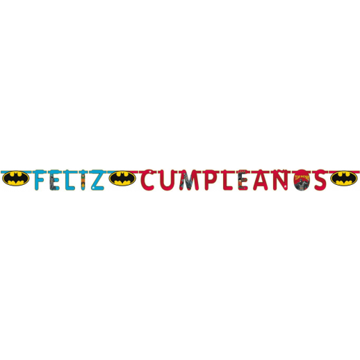 Letrero Móvil "Feliz Cumpleaños" 1.75M x 14Cm  Batman