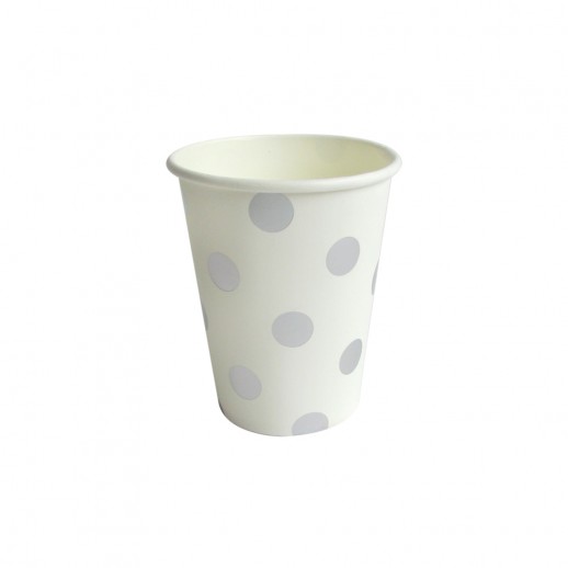 Vaso 9 Oz.  Plateado  8 Pza.