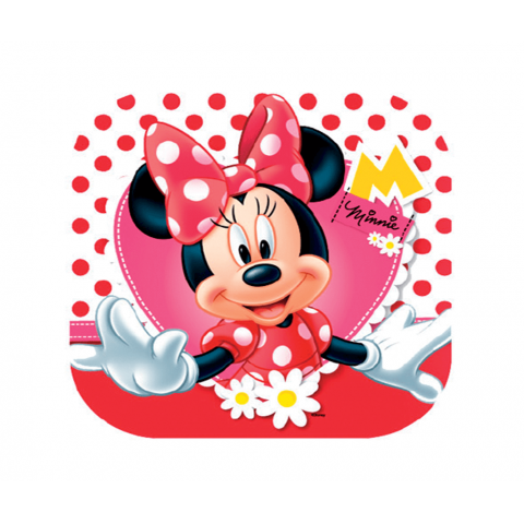 Plato Cuadrado 7"   Minnie Mouse  6 Pza.