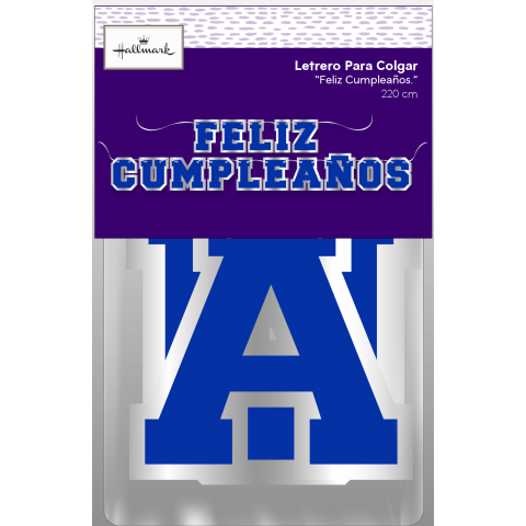 Letrero ¨Feliz Cumpleaños¨ Azul