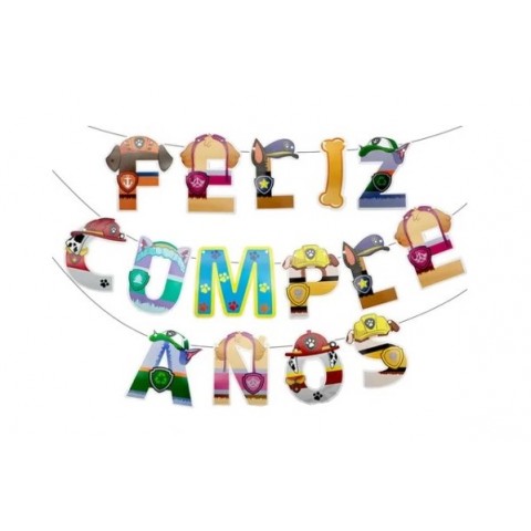 Banner Paw Patrol "Feliz Cumpleaños"