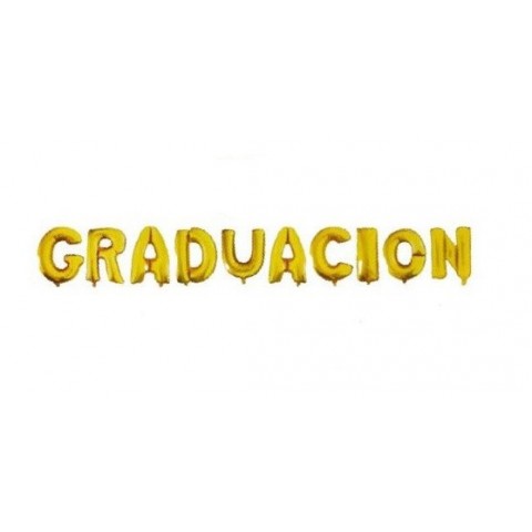 Set Letras Inflables "Graduacion" Dorado