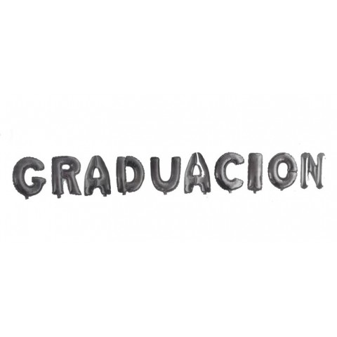 Set Letras Inflables "Graduacion" Plateado