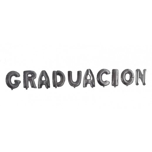 Set Letras Inflables "Graduacion" Plateado