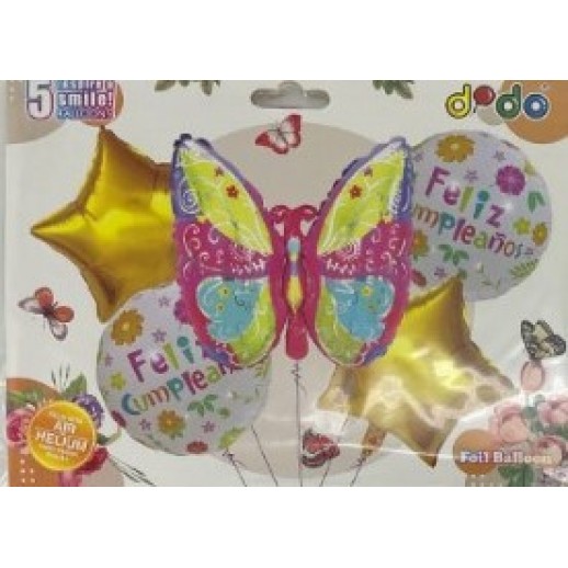 Set Globo "Mariposa Multicolor"