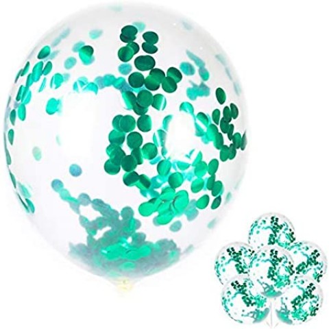 Vejiga  Confetti  Verde  # 12  6  Pza  