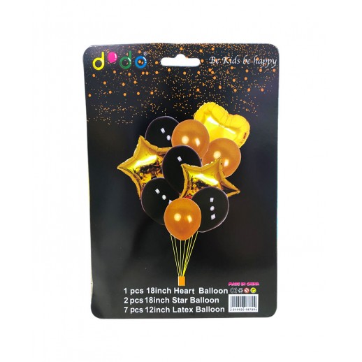 Set Globos Colores Dorado  # 12