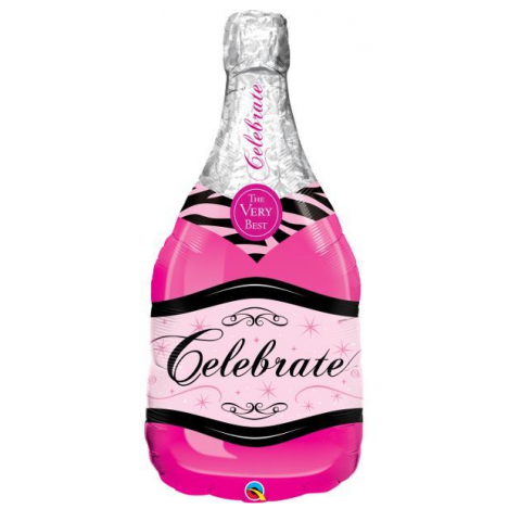 Globo Botella Rosada "CELEBRATE"