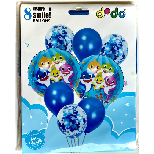 Set Globo Metálico "Baby Shark"