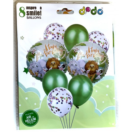 Set Globo Metálico "Zoológico"