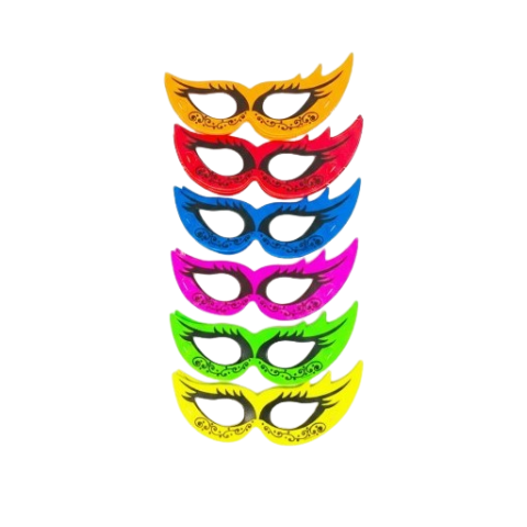 Antifaz Con Punta De Papel Color Neón 