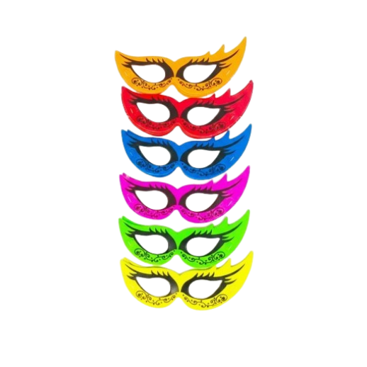 Antifaz Con Punta De Papel Color Neón 