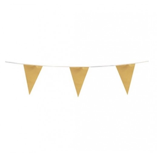 Banderines Color Dorado Mate 10 Pza