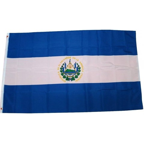 Bandera Jumbo De Tela "El Salvador" 90 X 145 cm