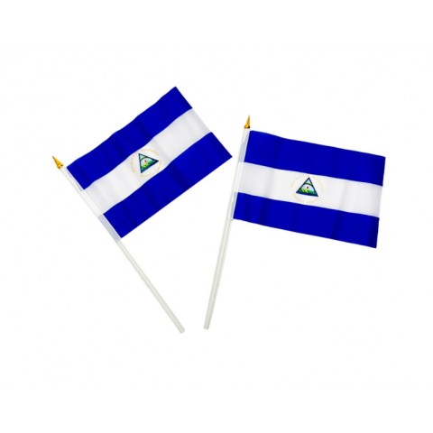 Bandera Con Ventosa "Nicaragua" 14 X 21