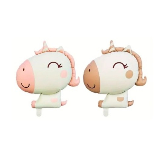 Globo Unicornio Rosa Con Beige