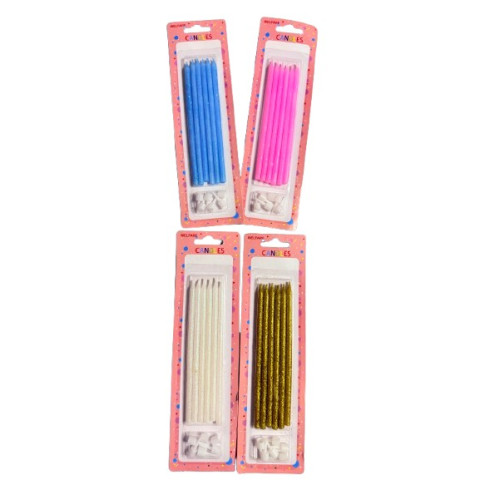 Velas Largas Con Brillo