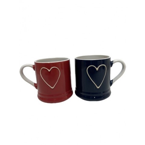 Taza Corazón En Relieve