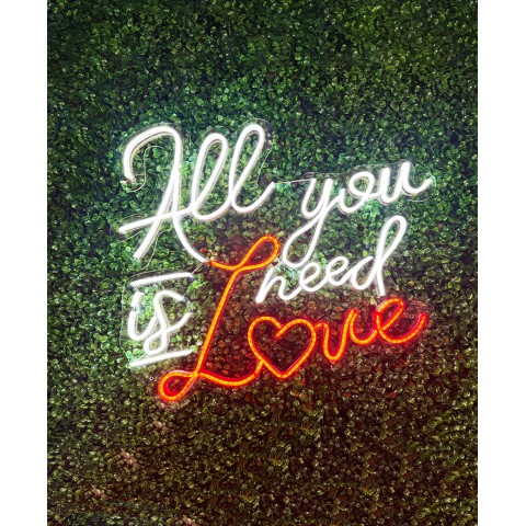  Rótulo Led "All You Need Is Love"