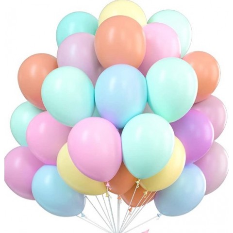 Globos Látex  5"  Pastel Colores 50 Pza