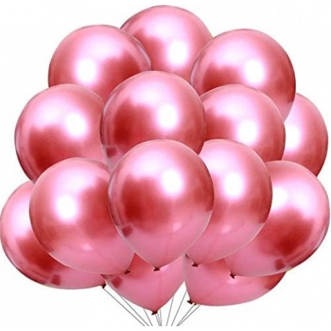 Globos Látex  5"  Rosado Metalizado 50 Pza