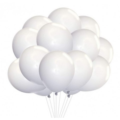 Globos Látex  5"  Blanco 50 Pza