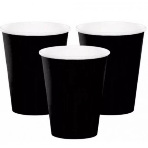 Vaso 9 Oz  Negro 8Pza