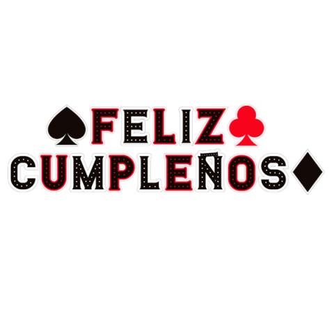 Letrero Feliz Cumpleaños  Poker