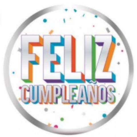 Platos  Feliz Cumpleaños  Colores  7"  8 Pza