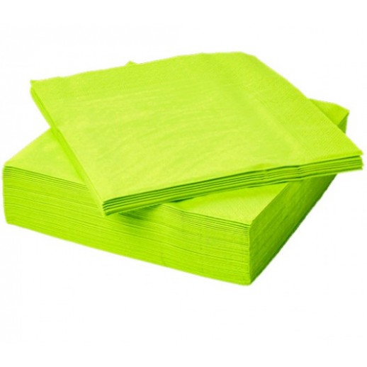 Servilletas  25 X 25 Cms Verdes  16 Pza