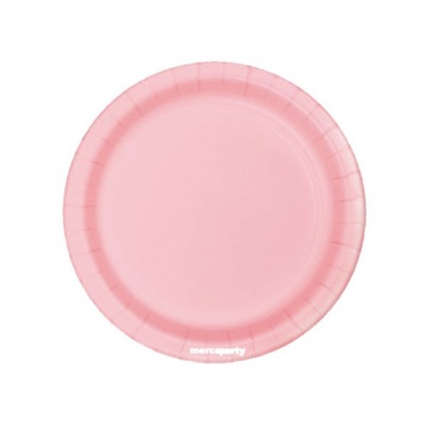 Plato 7"  Rosado 8Pza