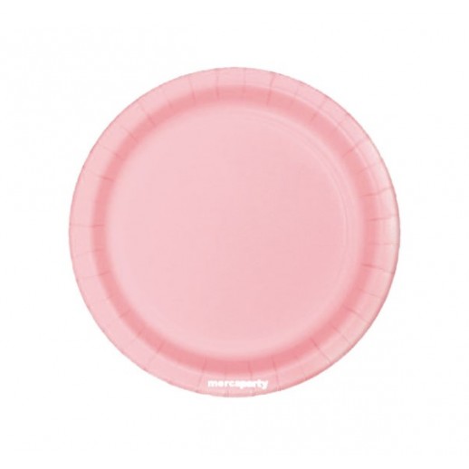 Plato 7"  Rosado 8Pza