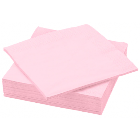 Servilletas  25 X 25 Cms Rosadas  16 Pza