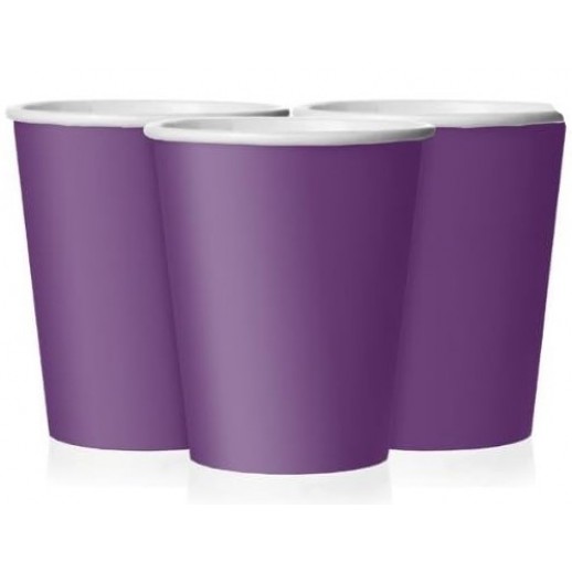 Vaso 9 Oz  Morado 8Pza