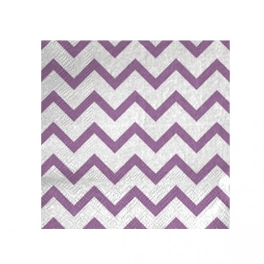 Servilletas  33 X 33  Morada Zig Zag