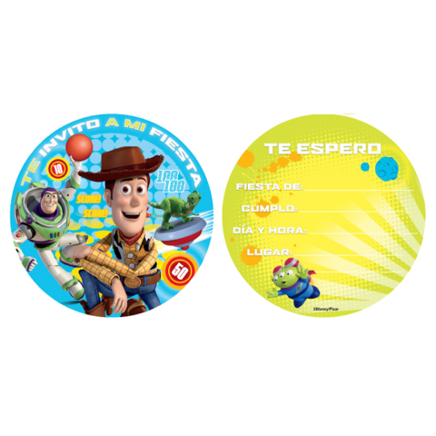 Invitaciones Toy Story 6Pza