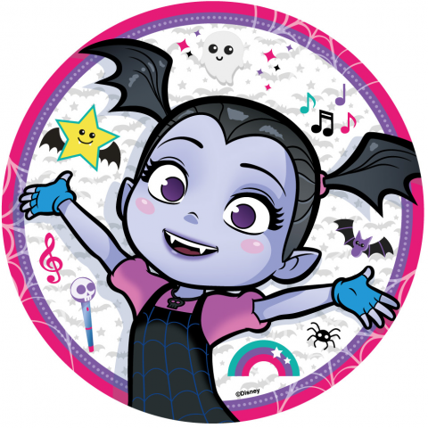 Plato Cuadrado 7" Vampirina  6Pza