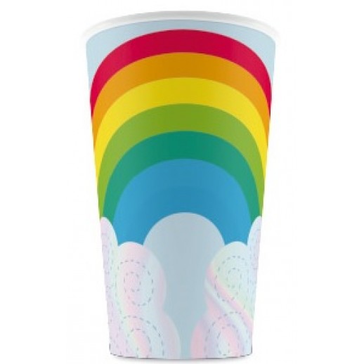 Vaso 9" Arcoiris   6 Pza