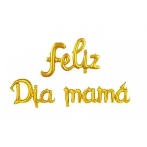 Set "Feliz Día Mamá" Dorado