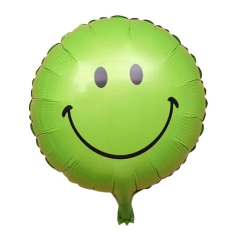 Globo Foil Carita Feliz Verde