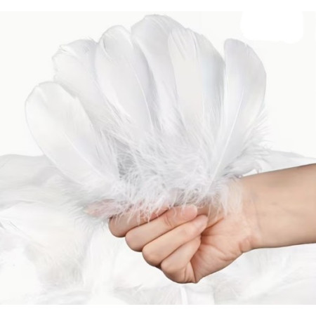 Bolsita De Plumas Blancas 12Cm