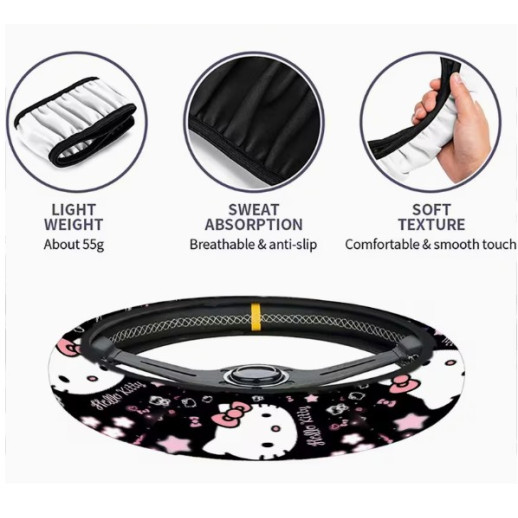 Protector De Volante De Tela Estilo Hello Kitty