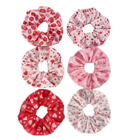 Scrunchies De Satín Con Diseño