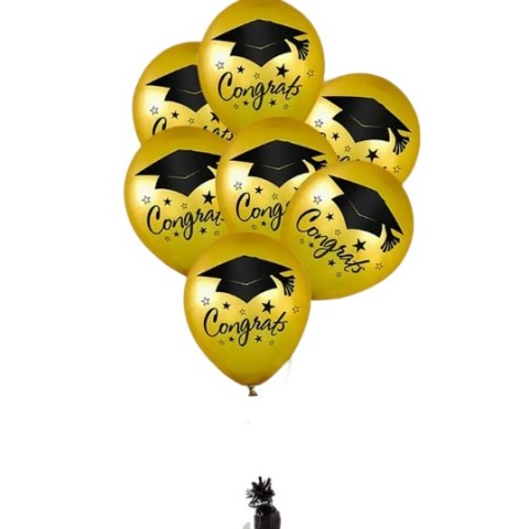 Vejigas Congrats Graduación Doradas