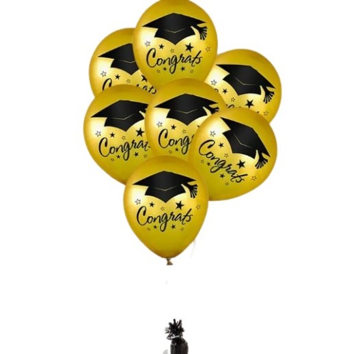 Vejigas Congrats Graduación Doradas