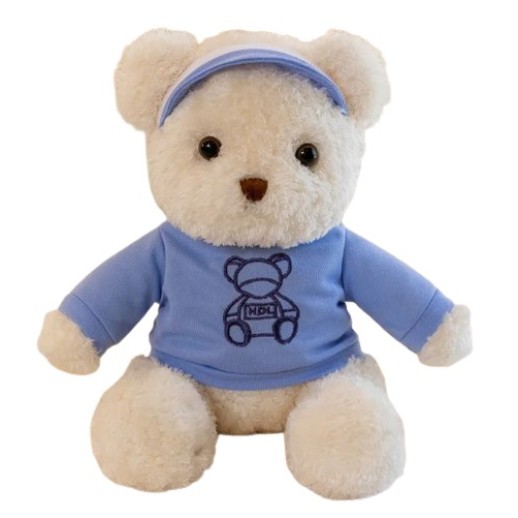 Osito Con Sueter Y Gorra Celeste 30Cm