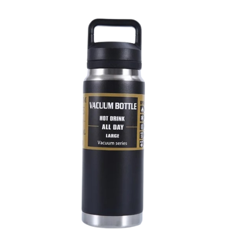 Vacuum Bottle Negro 600Ml